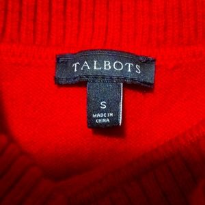 Red turtle neck dress w 3 quarter length sleeves by Talbot sized small